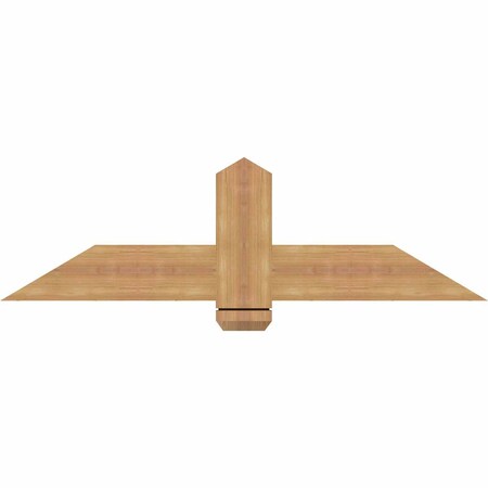 Ekena Millwork Eugene Smooth Timber Gable Bracket, Western Red Cedar, 48"W x 14"H x 1 1/2"D x 5 1/2"F, 7/12 Pitch GBW048X14X0206EUG00SWR